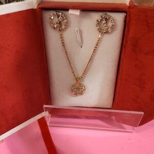 Fashion 3 Piece Set Earrings/ Necklace /LOD initials / 16" + 3 Ext